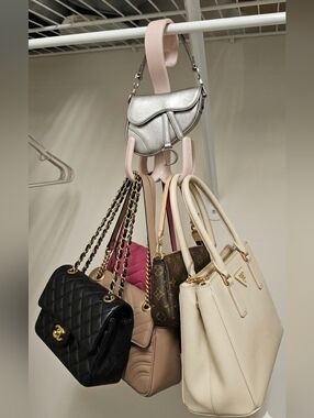 Rotating Hanging 4 Hook Organizer - Light Pink New In Package